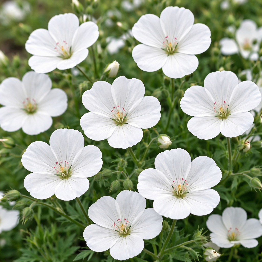 Géranium cendré blanc