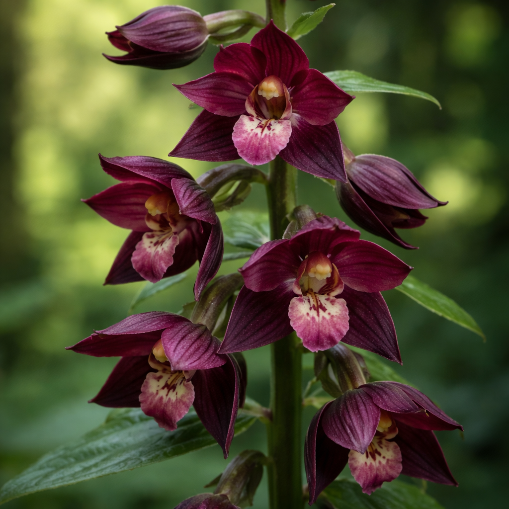 Helléborine rouge sombre