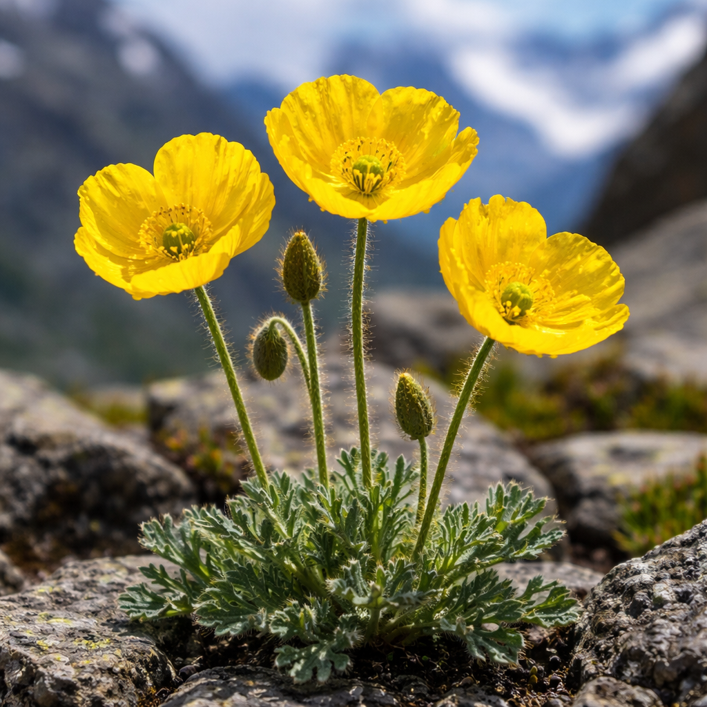 Pavot des Alpes Rhétiques