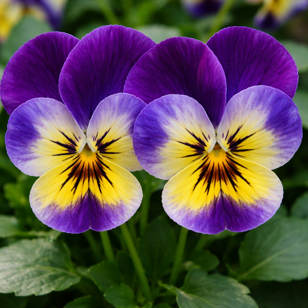Pensée à deux fleurs